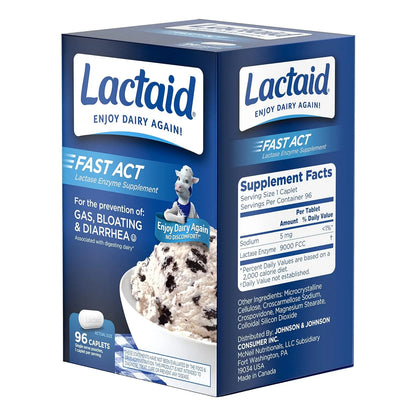 Lactaid Cápsulas Intolerancia A La Lactosa 96 Dosis Viaje Acción Rápida - Imagen 6