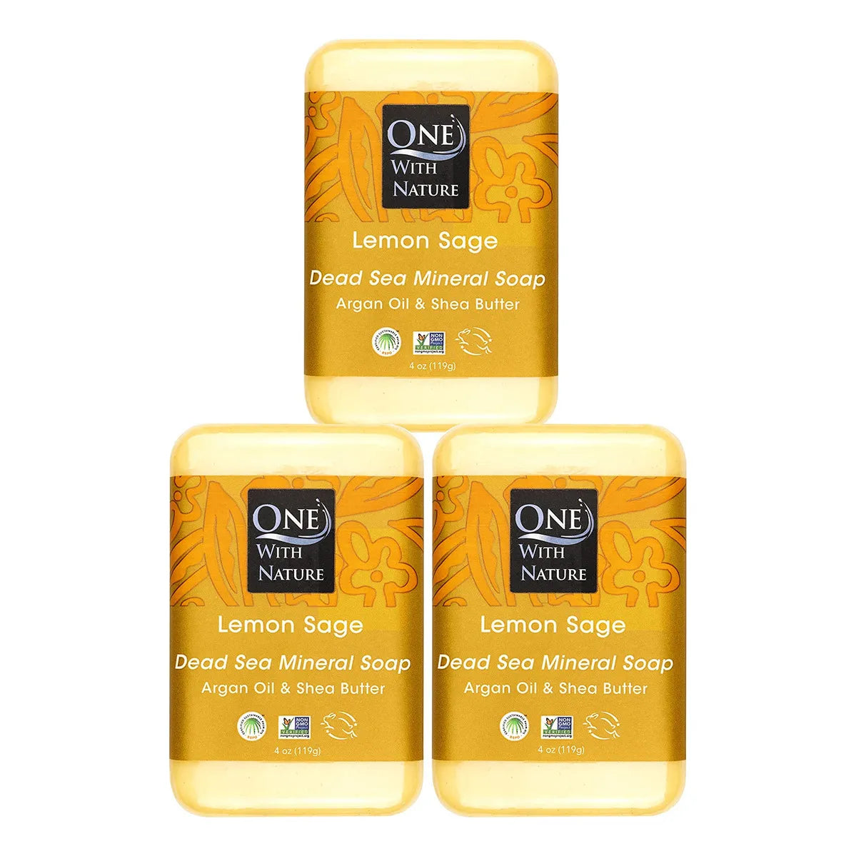 Jabon Mineral De Limon Y Salvia One With Nature Limpieza Profunda Y Nutricion