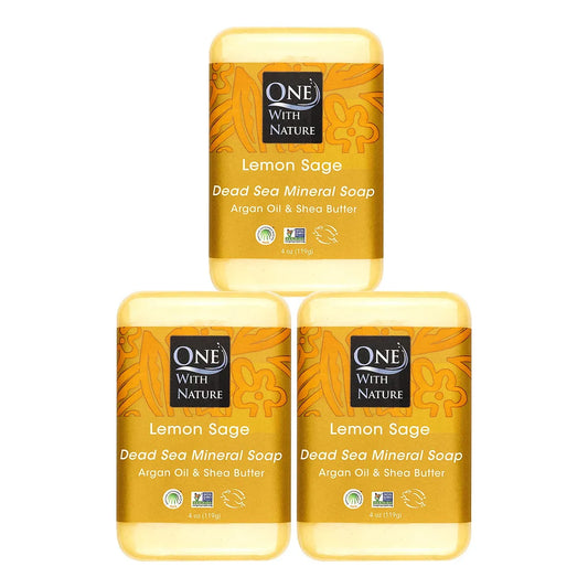 Jabon Mineral De Limon Y Salvia One With Nature Limpieza Profunda Y Nutricion