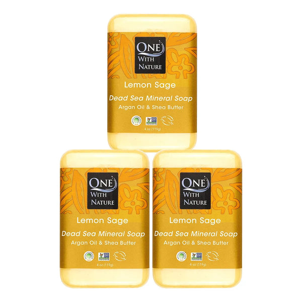 Jabon Mineral De Limon Y Salvia One With Nature Limpieza Profunda Y Nutricion