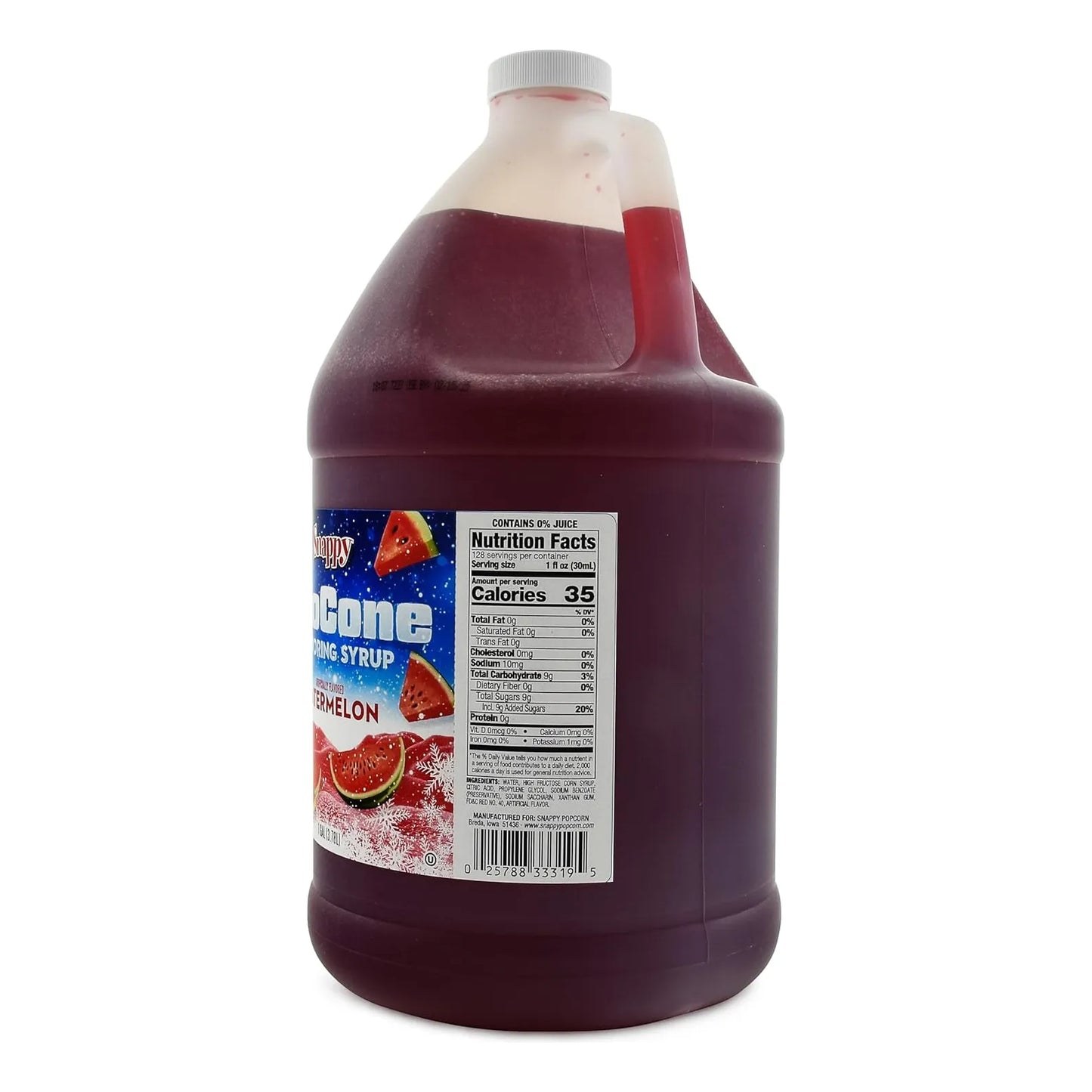 Jarabe Para Raspado Snappy 3.78L Sabor Intenso Listo Para Usar
