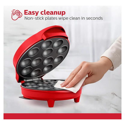 Máquina Para Hacer Cake Pops Holstein Housewares 12 Unidades Roja Antiadherente