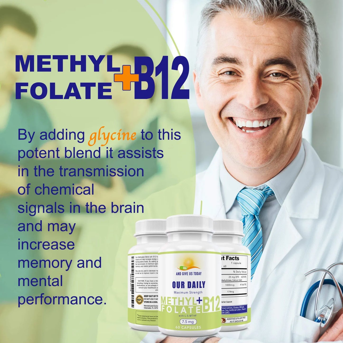 L Metilfolato 7 5 Mg Con Vitamina B12 1000 Mcg 60 Capsulas Metiladas Energia Y Memoria