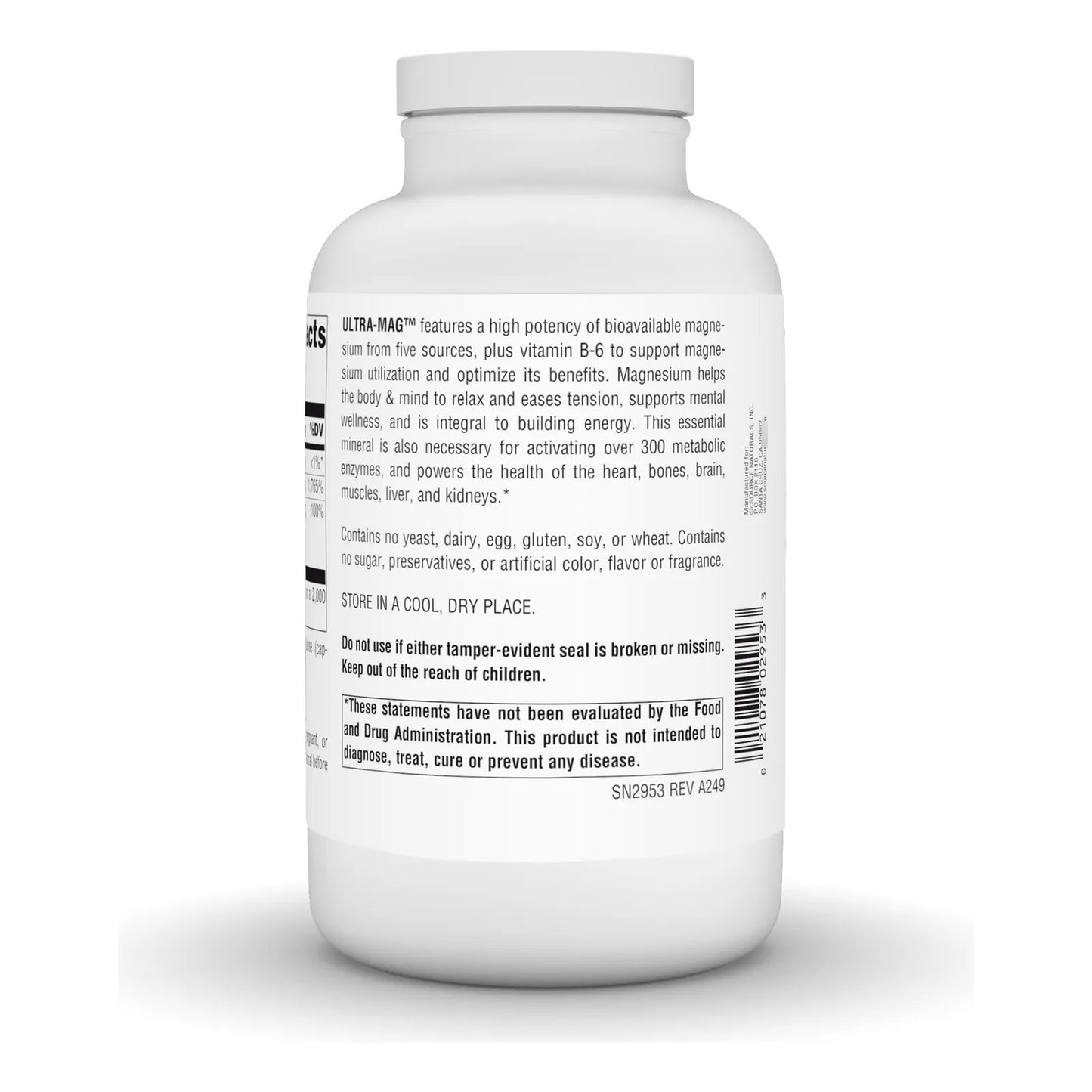 Ultra Mag Suplemento Vegano De Magnesio Biodisponible 5 En 1 Relaja Músculos Y Nervios