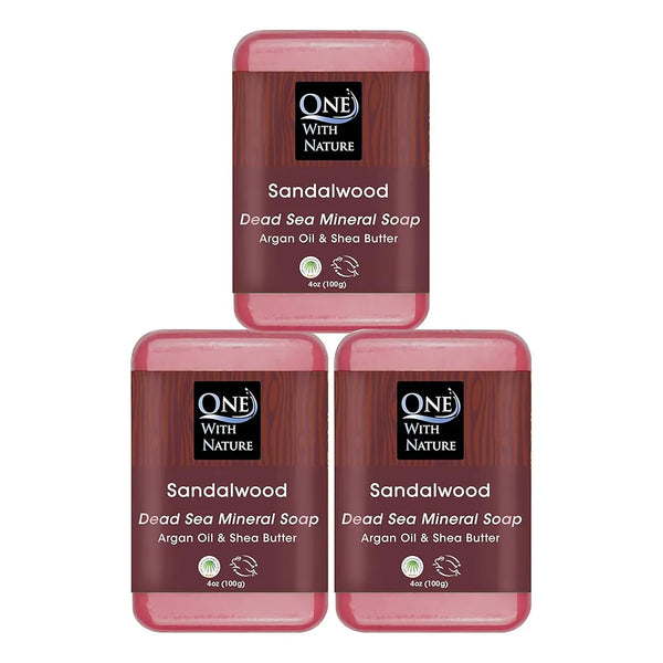 Jabón Mineral Sándalo Mar Muerto 3x113g Antienvejecimiento Hidratación Natural