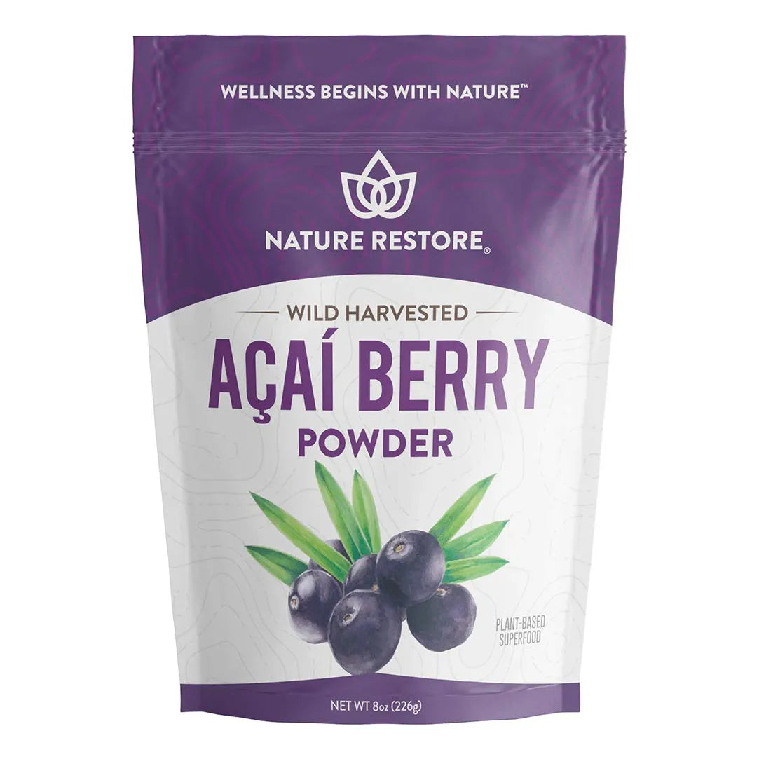 Polvo De Bayas De Acai Brasileñas Cosechadas Silvestres 8 Onzas Sin Omg Sin Gluten