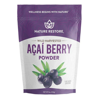 Polvo De Bayas De Acai Brasileñas Cosechadas Silvestres 8 Onzas Sin Omg Sin Gluten