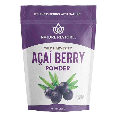 Polvo De Bayas De Acai Brasileñas Cosechadas Silvestres 8 Onzas Sin Omg Sin Gluten