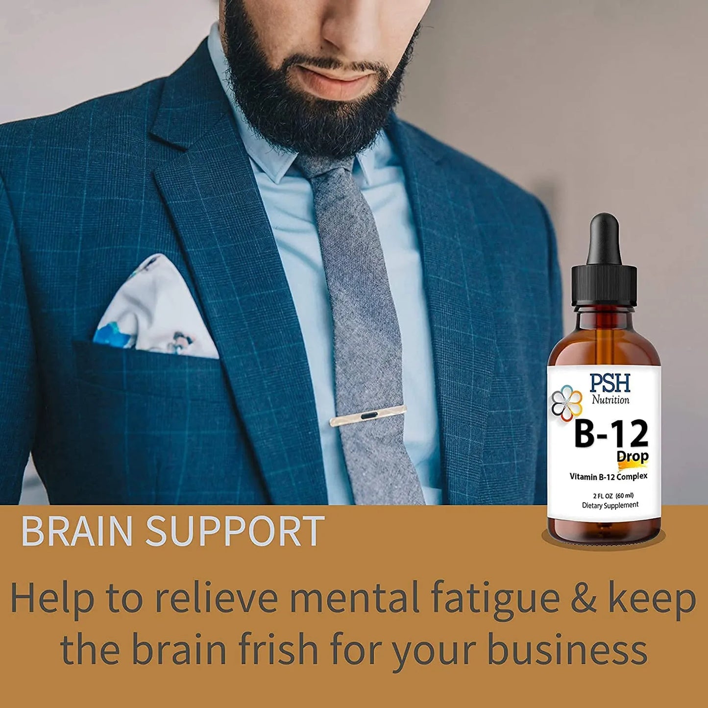 Gotas Líquidas Complejo B Premium Con B12 Potenciador De Energía Natural
