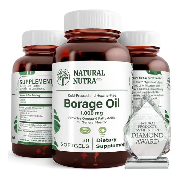 Aceite De Borraja Natural Nutra 30 Capsulas Piel Corazon Y Articulaciones