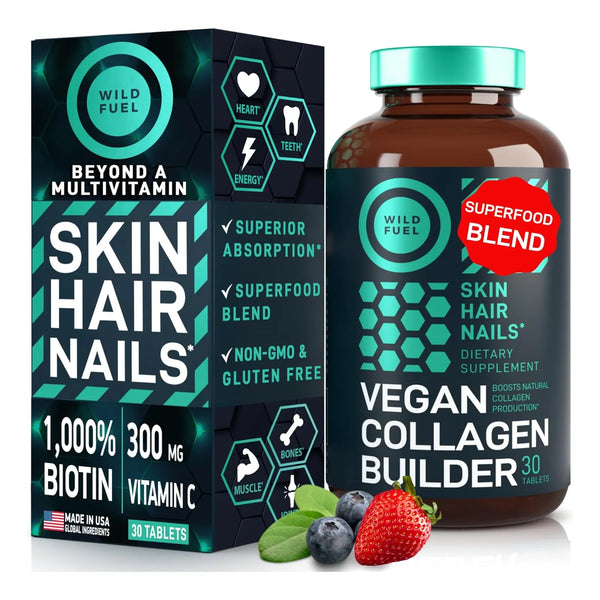 Colageno Vegetal Con Biotina Organica Aminoacidos Glicina Lisina Prolina 30 Tabletas Vegano