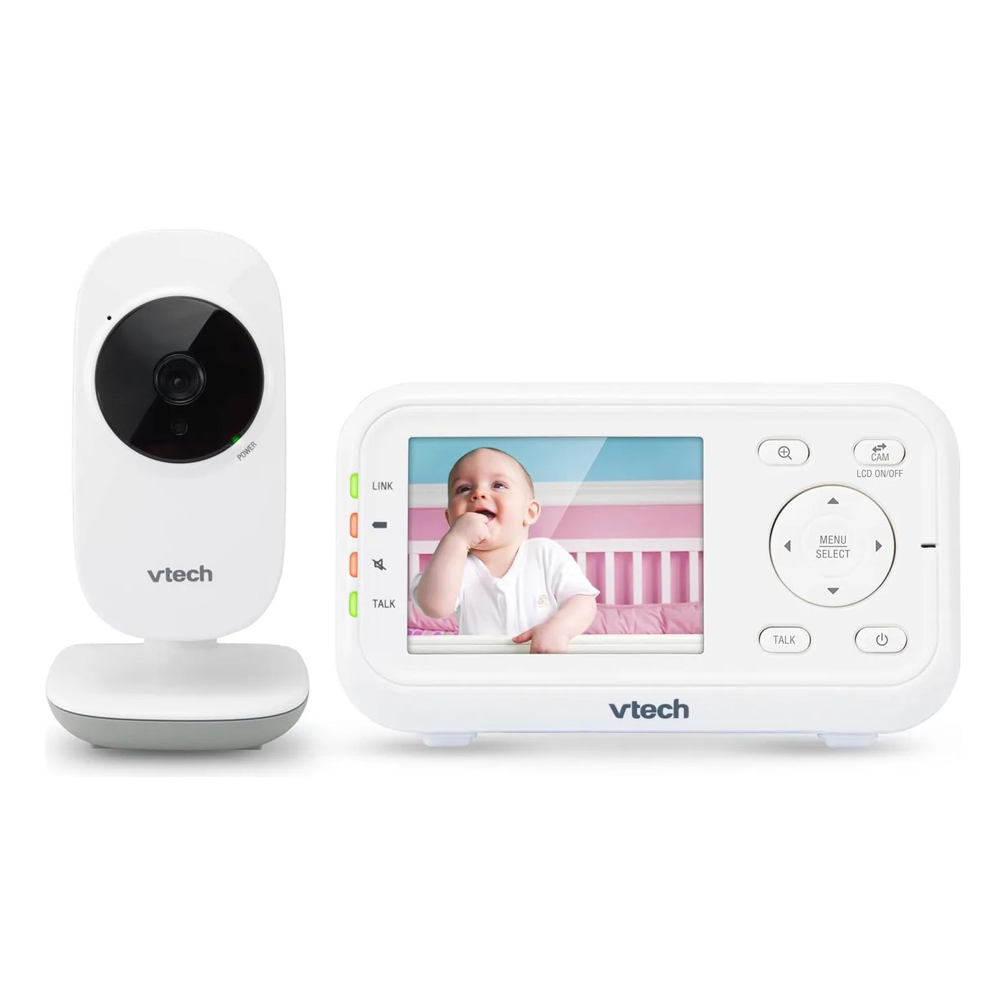 Monitor De Video Vtech Pantalla Lcd 2.8 Vm3252 Largo Alcance Vision Nocturna