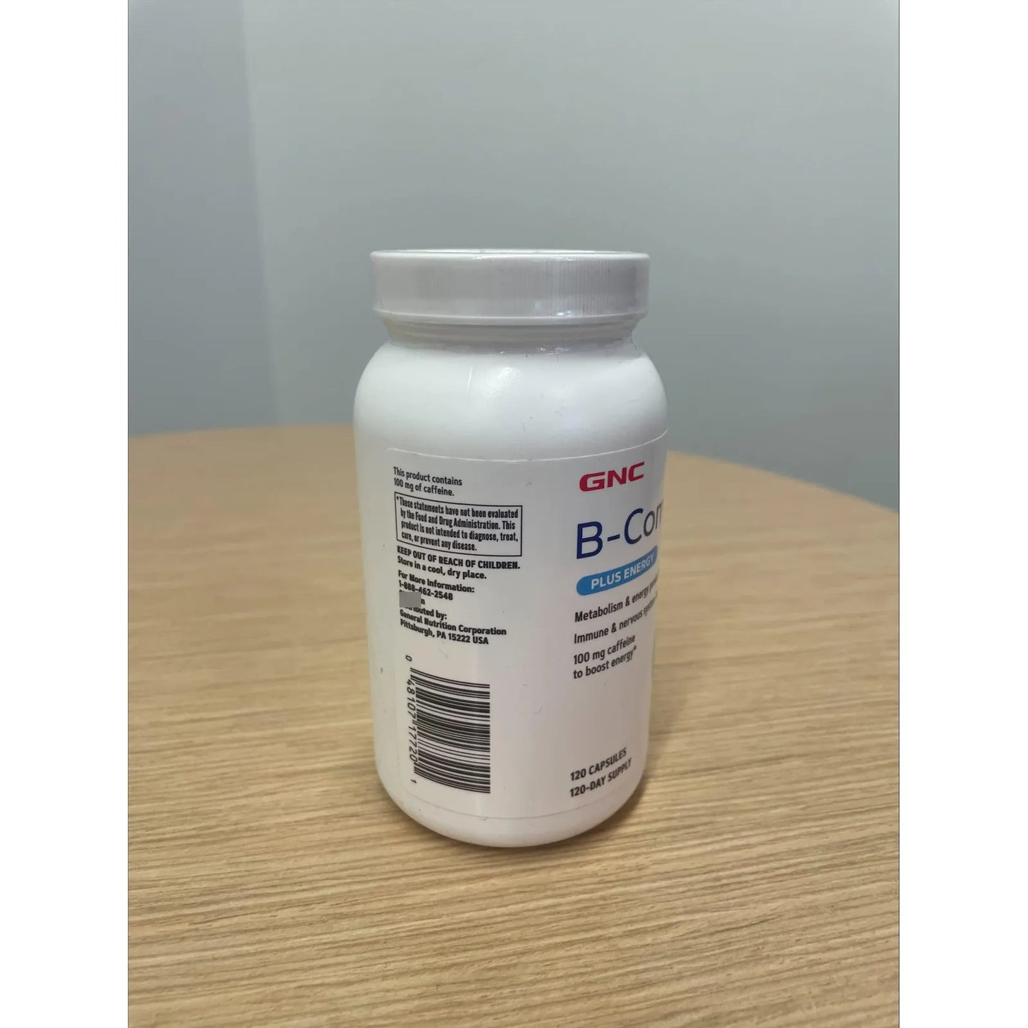 B-Complejo Energizante Con Cafeína 120 Tabletas Metabolismo Y Energía
