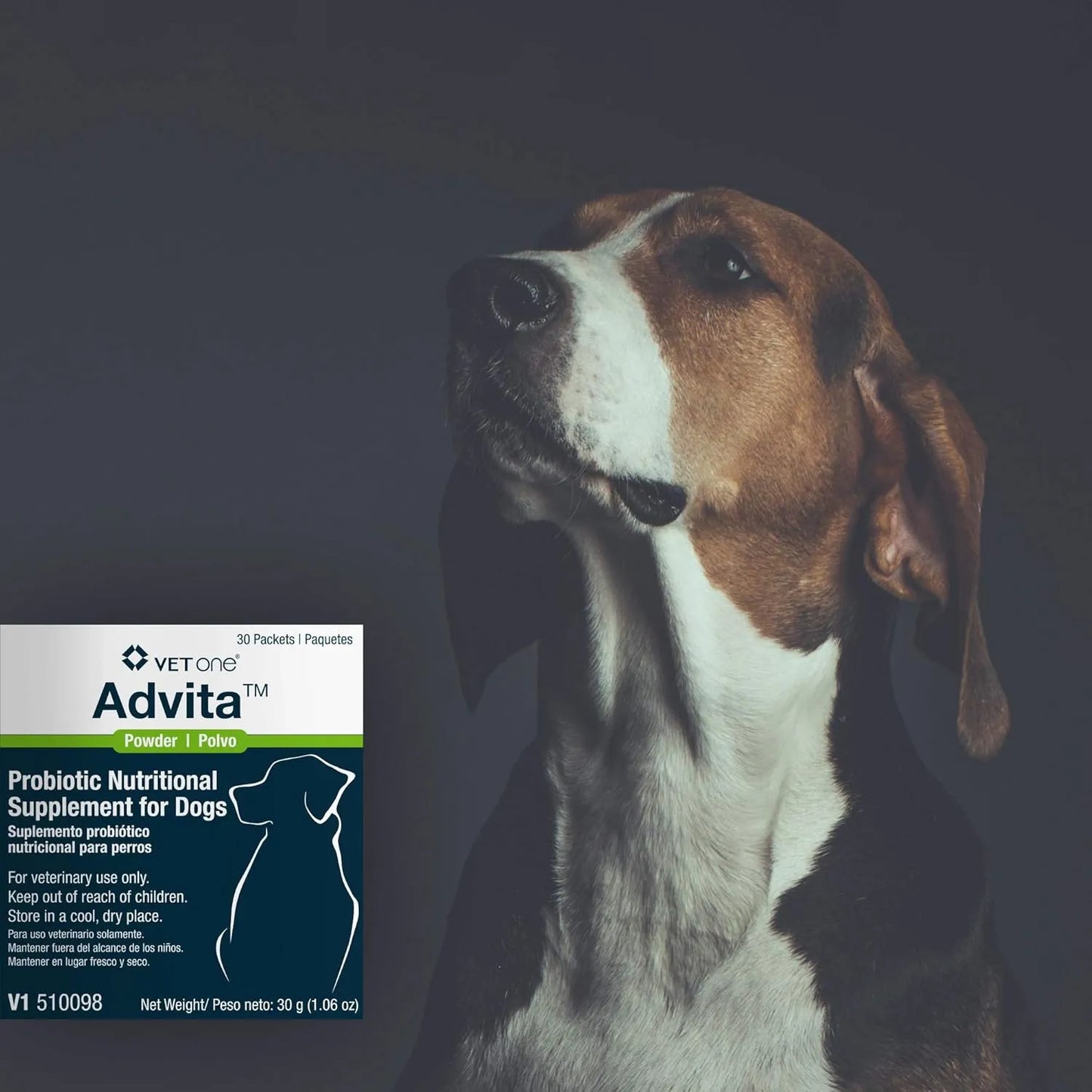 Probiótico Nutricional Para Perros VetOne Advita 30 Paquetes De 1.13 Gramo