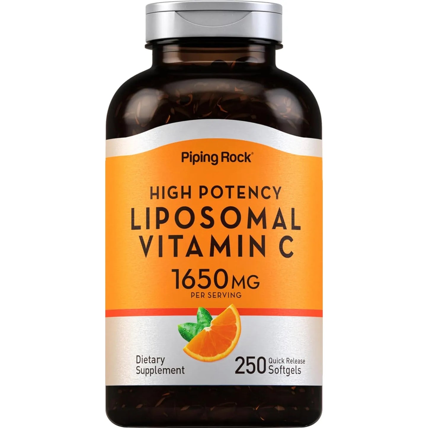Vitamina C Liposomal 1650mg 250 Capsulas Blandas Alta Potencia Sin OMG Sin Gluten