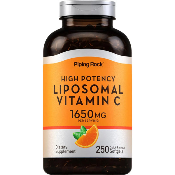 Vitamina C Liposomal 1650mg 250 Capsulas Blandas Alta Potencia Sin OMG Sin Gluten