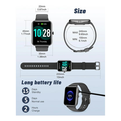 Reloj Inteligente GRV Monitorea Actividad Frecuencia Cardiaca Y Sueño Compatible Ios Y Android