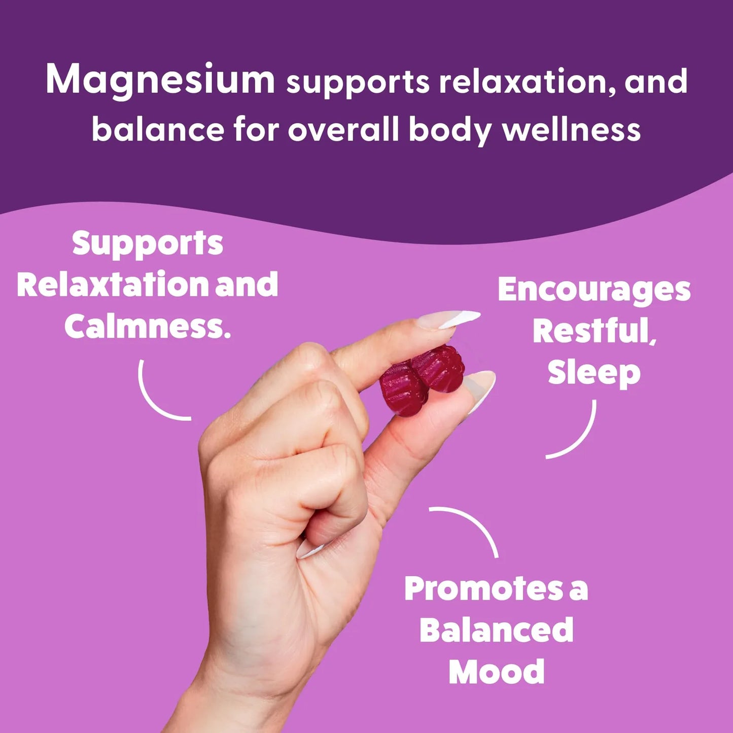 Gomitas De Citrato De Magnesio 200 Mg Relajación Muscular Sueño Digestión Vegano