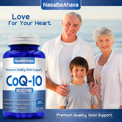 Cápsulas CoQ10 200 Mg Ubiquinona Vegana De Fácil Absorción Para Energía Piel Y Corazón