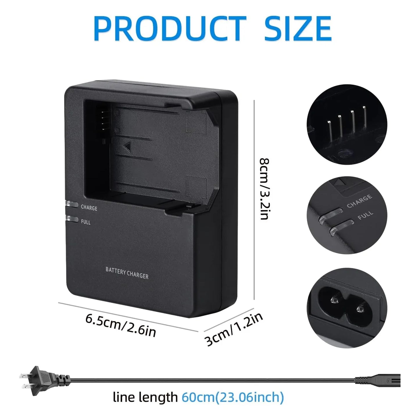 Cargador LP-E8 Compatible Canon EOS Rebel T2i T3i T4i T5i 550D 600D 650D 700D Con Protección Avanzada