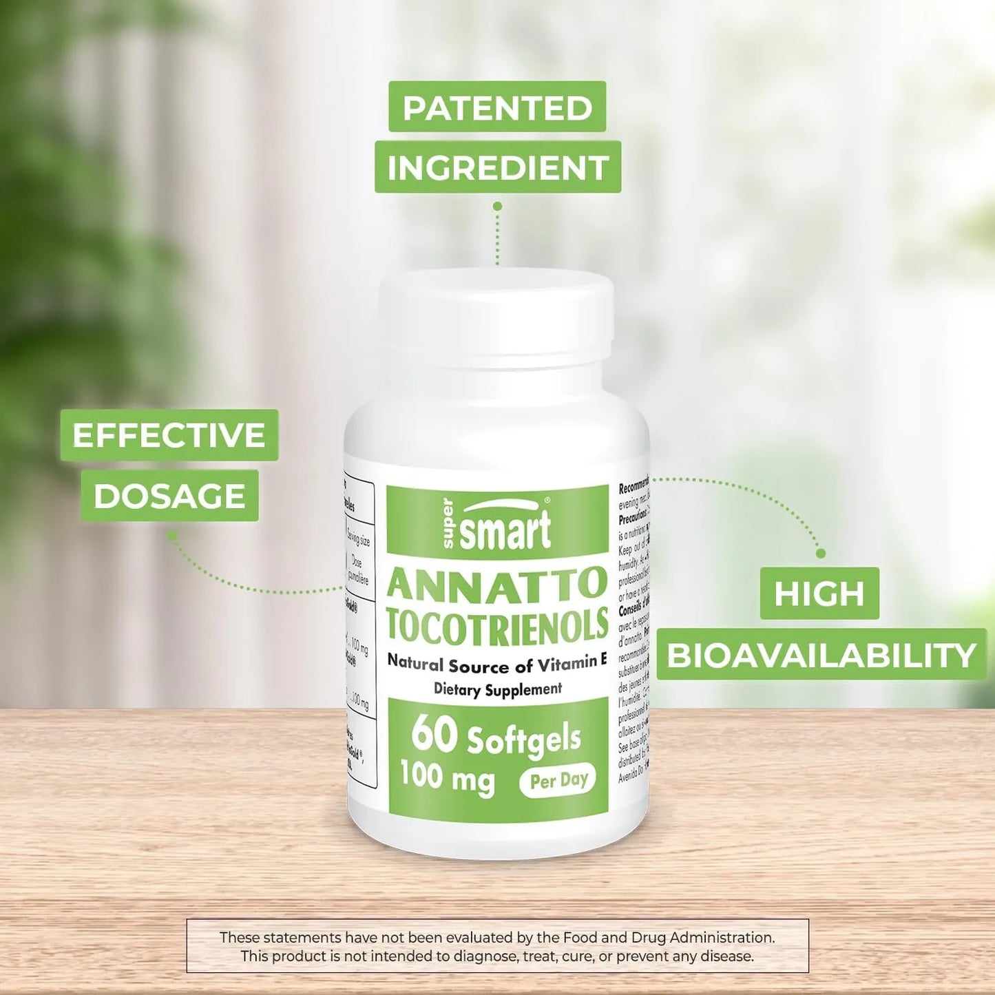 Tocotrienoles Annatto 100 Mg Deltagold Vitamina E 60 Capsulas Antioxidante Natural