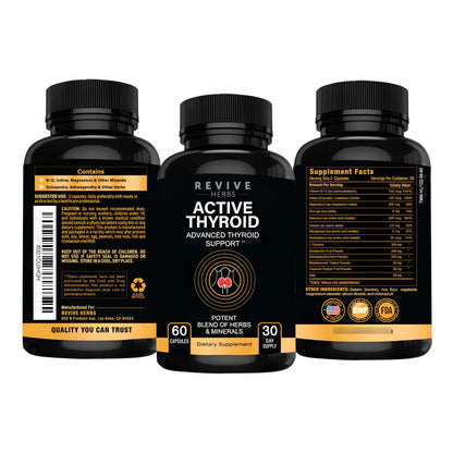 Suplemento Tiroideo Natural Con Ashwagandha Yodo Selenio Magnesio Zinc Y B12 60 Capsulas