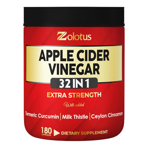 Capsulas De Vinagre De Sidra De Manzana 15000 Mg Con Curcuma 180 Unidades