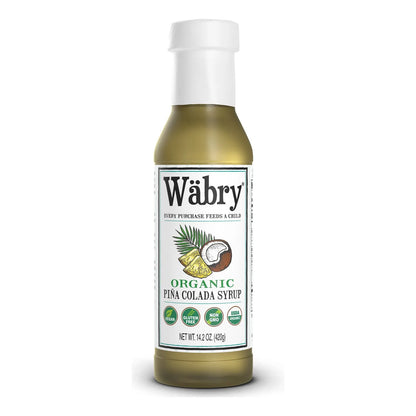 Jarabe Organico De Piña Colada Wäbry 400 Ml Sabor Natural Sin OMG Vegano