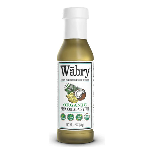 Jarabe Organico De Piña Colada Wäbry 400 Ml Sabor Natural Sin OMG Vegano
