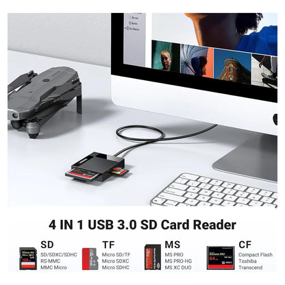 Lector De Tarjetas Ugreen Usb 3.0 Multiformato Portátil Negro - Imagen 2