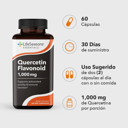 Quercetina Flavonoide 1000mg Antioxidante Refuerzo Inmunologico Alivio Alergias