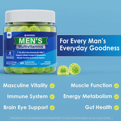 Gomitas Multivitamínicas Para Hombres Con Omega 3 Y Probióticos Energía Y Vitalidad