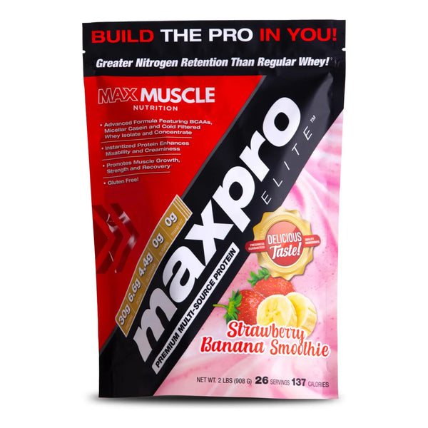 Maxpro Elite Proteina De Suero En Polvo 30g Sin Azucar Bcaa