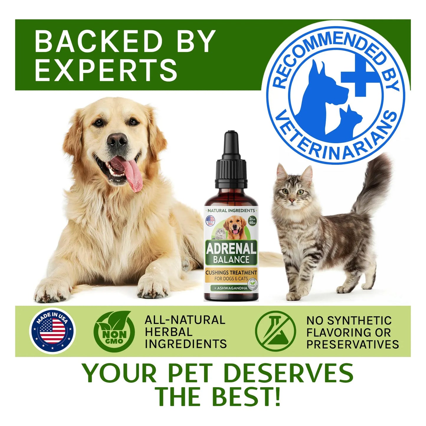 Tratamiento Natural Para Mascotas Equilibrio De Ashwagandha Soporte Cushing Perros Gatos