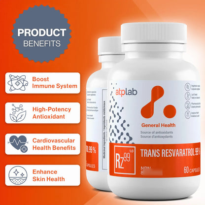 Trans Resveratrol 99 60 Capsulas Antioxidante Natural Piel Joven Y Energia