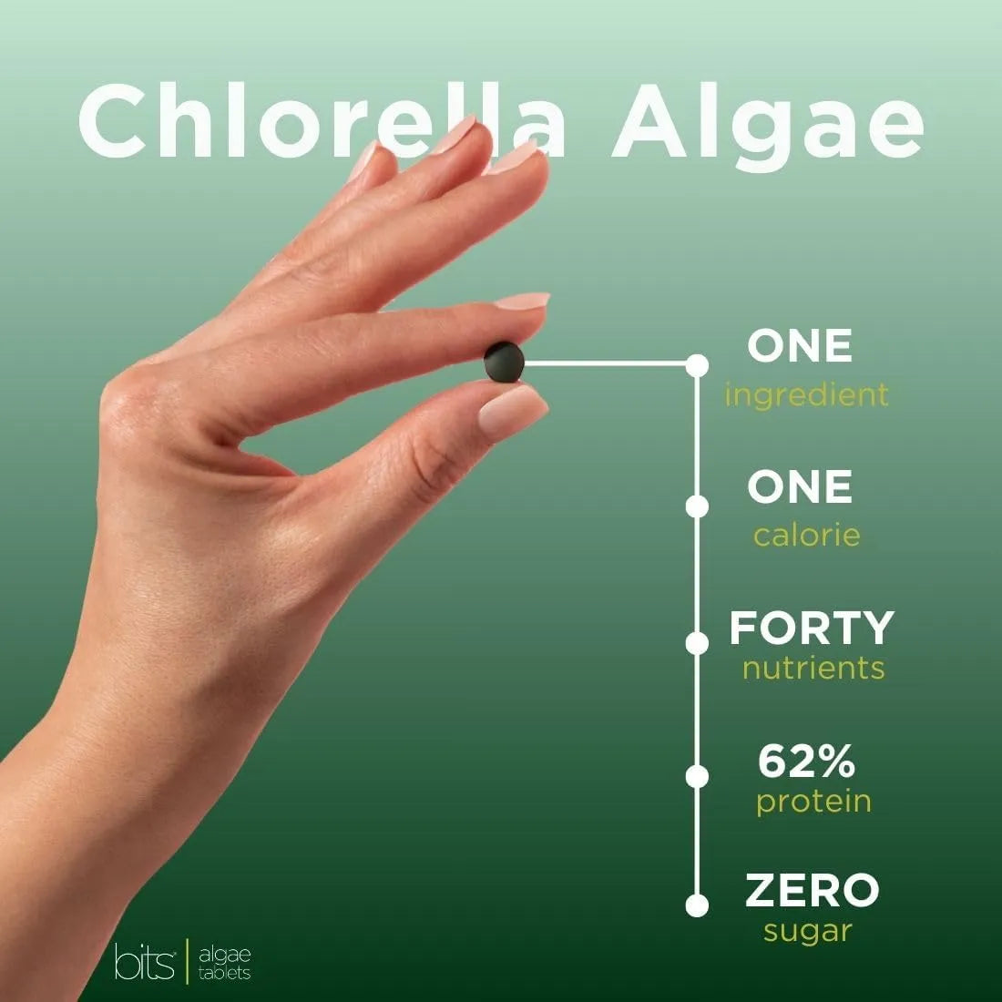 Tabletas Orgánicas De Chlorella RECOVERYbits Superalimento Vegano