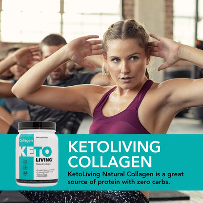 Colageno Natural En Polvo KetoLiving Sin Sabor 1.36 Lb Apoya Piel Articulaciones Y Cabello