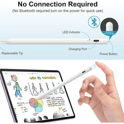 Lápiz Óptico Para iPad Carga Rápida Compatible Con Modelos 2018 2024 Incluye Estuche Y Puntas De Repuesto