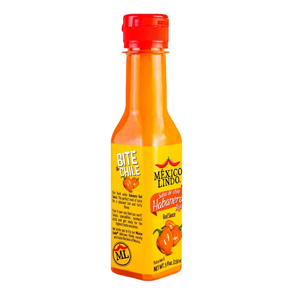 Salsa Picante Habanero Rojo Mexicana 5 Oz Tradicional Sin Azucar