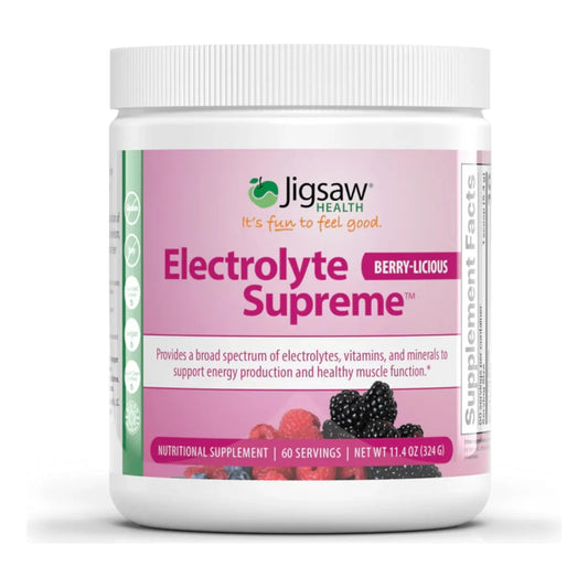 Electrolitos Sabor Bayas En Polvo 60 Paquetes Jigsaw Health Hidratación Energía