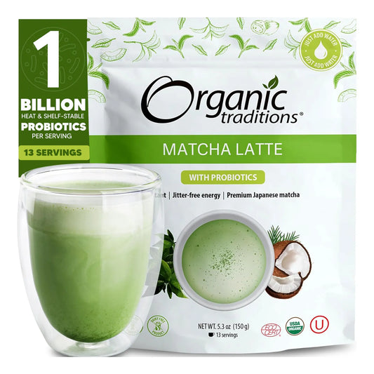 Matcha Latte En Polvo Orgánico Base Cremosa De Coco Antioxidantes Y Probióticos