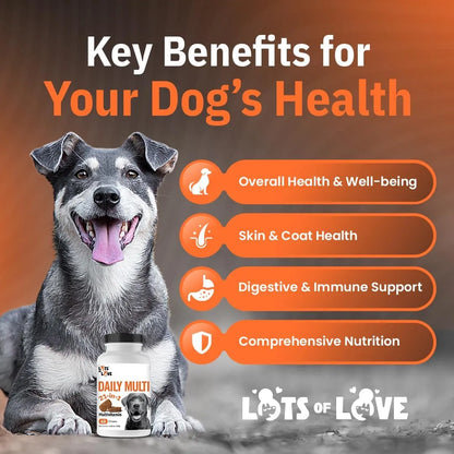 Masticables Multivitamínicos Diarios Para Perros 60 Unidades Salud Y Vitalidad