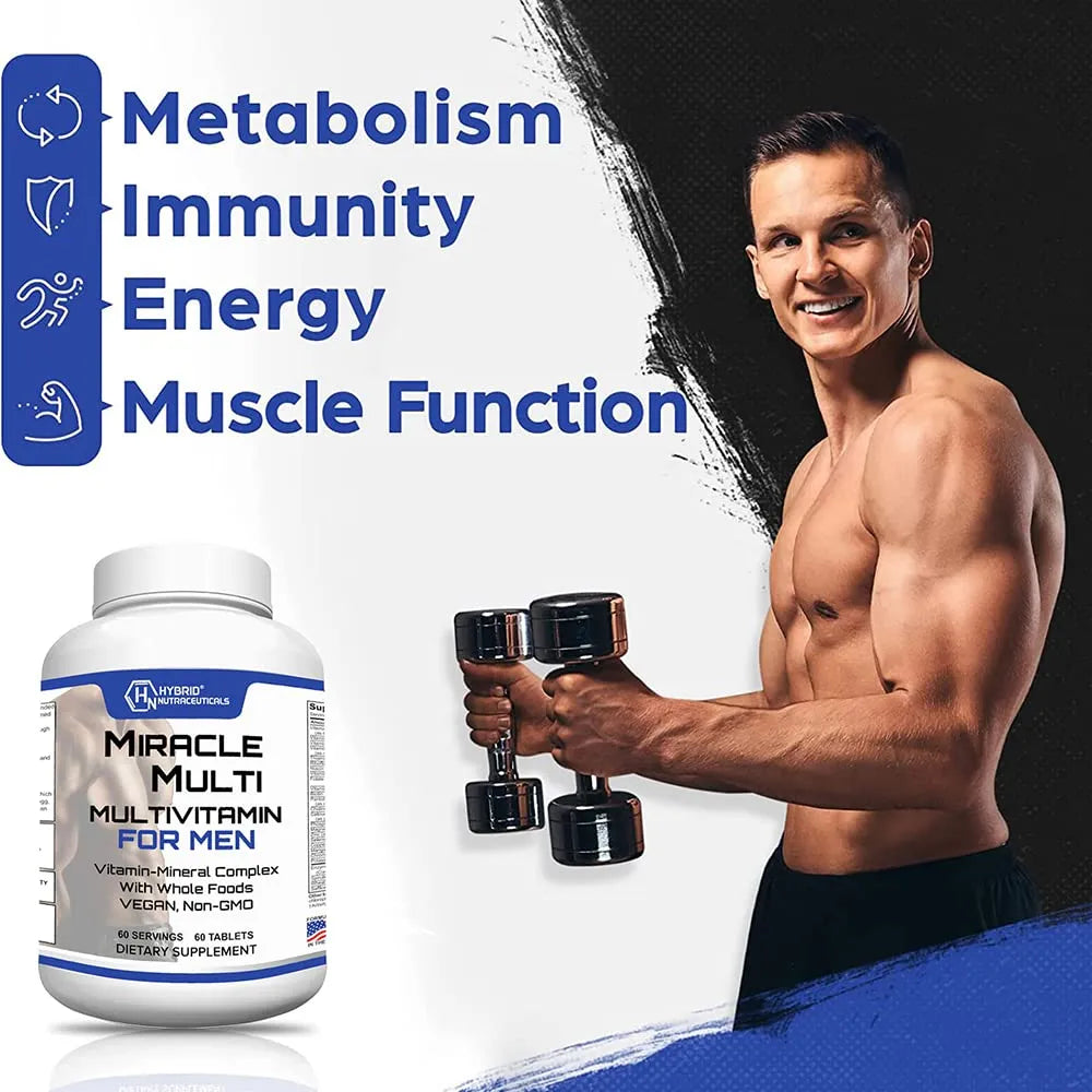 One A Day Multivitaminico Hombre Con Probióticos Enzimas Energía Vitalidad 60 Cápsulas