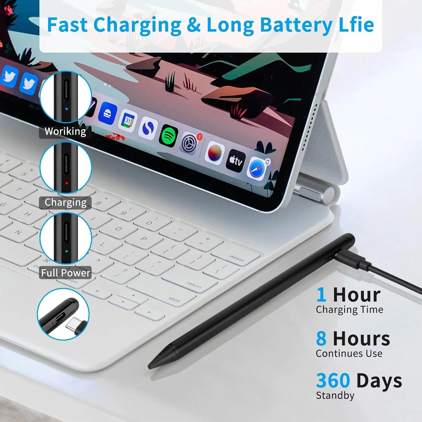 Lápiz Óptico Activo Para Lenovo Ideapad Flex 5 7 3 Precisión Profesional Y Batería Recargable