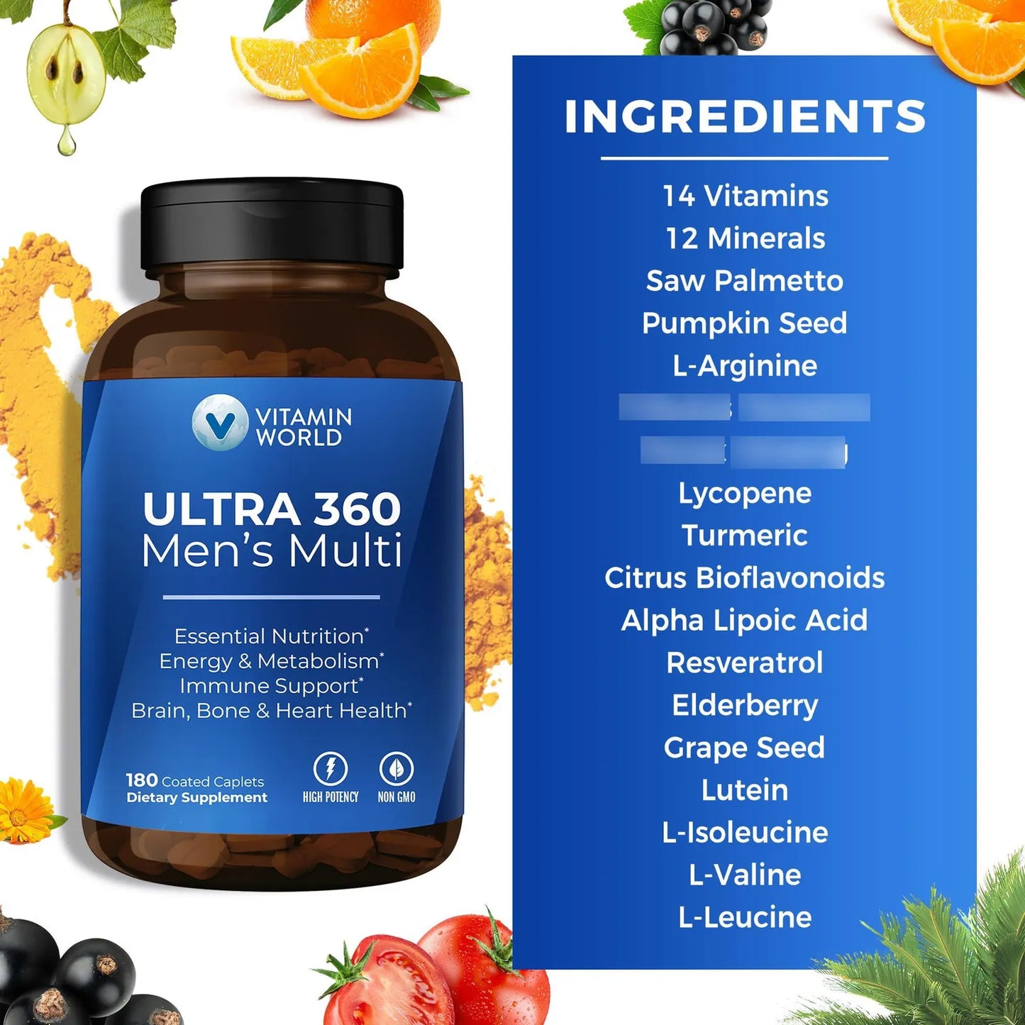 Multivitamínico Ultra 360 Para Hombres Con Hierbas Antioxidantes Energía Y Rendimiento