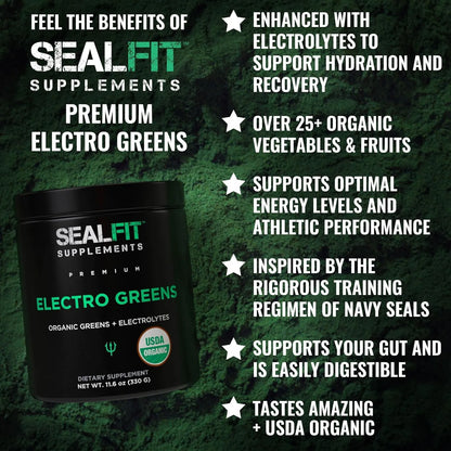 Electrogreens Orgánico En Polvo Energía Hidratación Superalimento SEALFIT