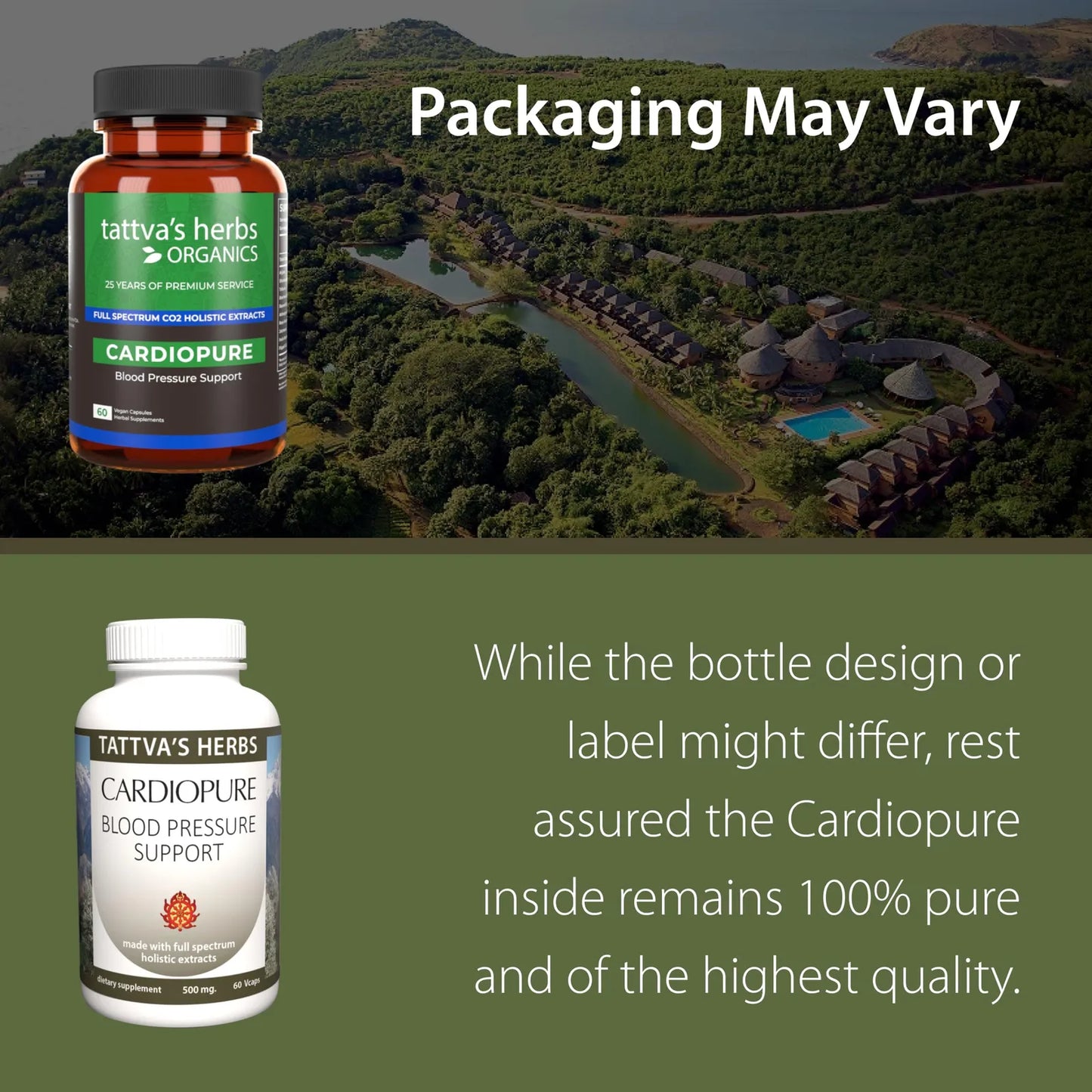 Capsulas Vegetales Cardiopure Con Ashwagandha Rauwolfia Y Extracto Arjuna 120 Unidades