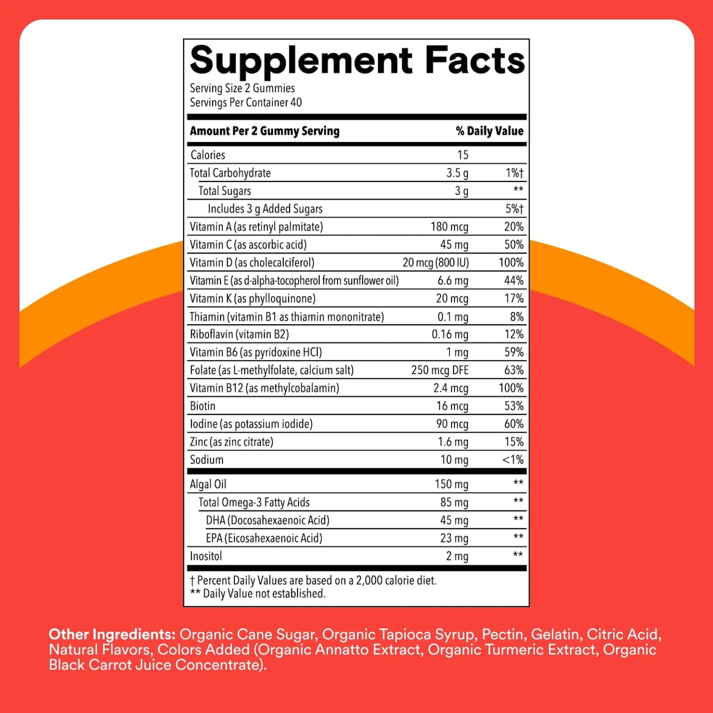 Gomitas Multivitamínicas Infantiles Con Omega 3 DHA EPA 80 Unidades