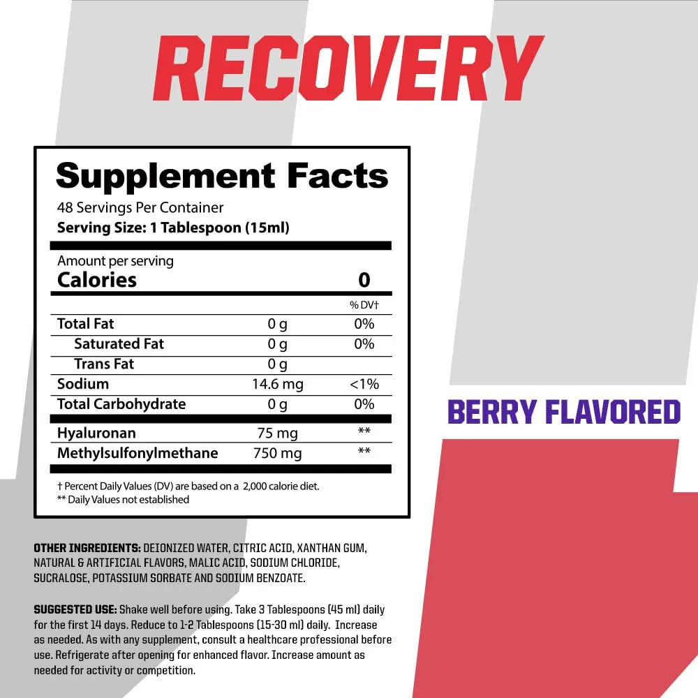 Recovery By Brian Shaw Acido Hialuronico Liquido Oral Ha Msm Proteccion Articular