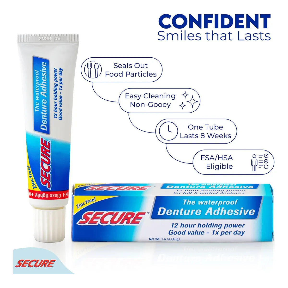 Adhesivo Dentaduras Postizas Plus Secure X4 Sujecion Duradera Y Natural